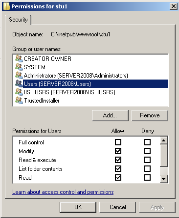 Microsoft Iis Userpermissions Iis7