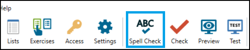 SpellCheck MainToolbar